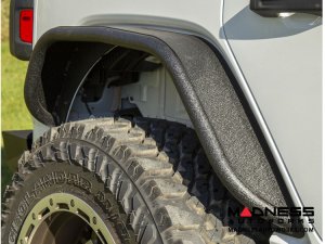 Jeep Wrangler JL Fender Flares - Rear - Textured Black Powdercoat